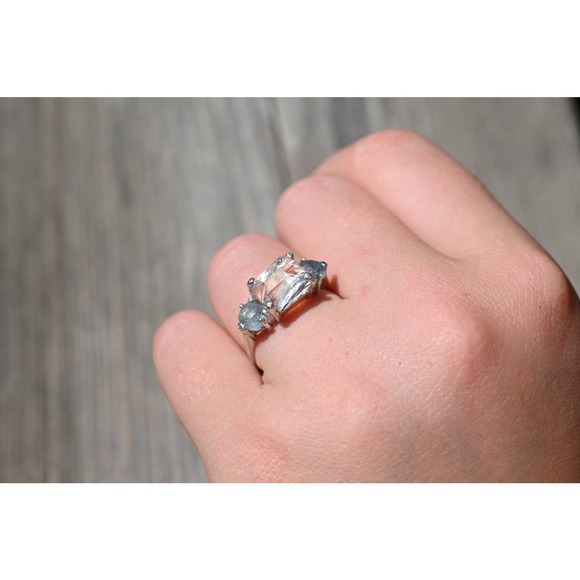 Montana sapphire ring, alternative engagement rings size 3 4 5 6 7 8 9 1… - Picture 8 of 8